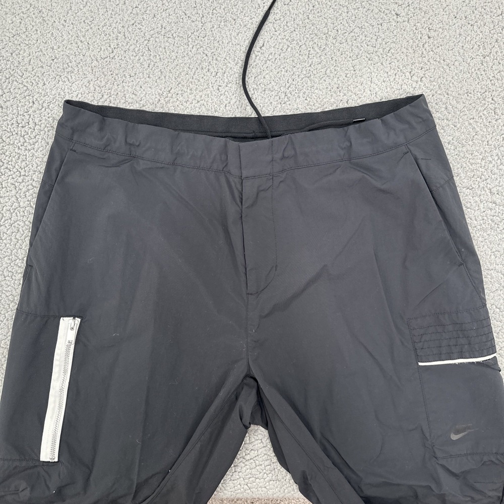 Nike Black Cargo Pants with White Zip Detail - Picture 12 of 16